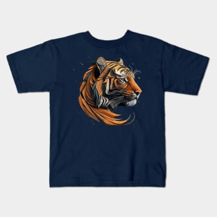 Paper Cut Tiger Kids T-Shirt